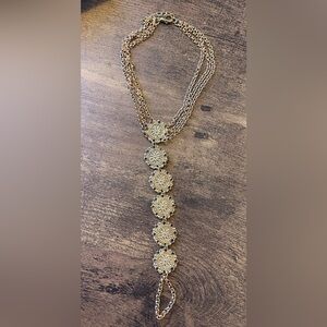 Elegant Goldtone Coin Charm Anklet Set with Intricate Design